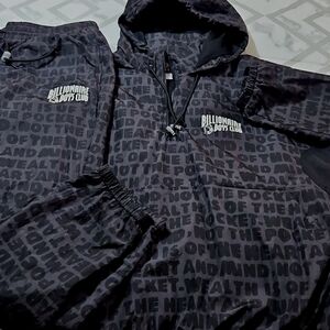 BILLIONAIRE BOYS CLUB Mens XXL Hooded 3 quarter Zip Jacket & Pants LIKE NEW
